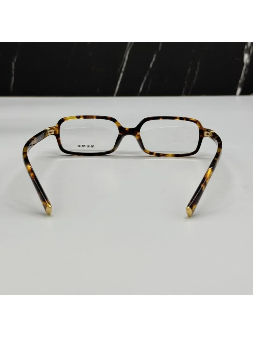 New Miu Miu MU01YV Havana Brown Square Eyeglasses MU 01YV 14L1O1